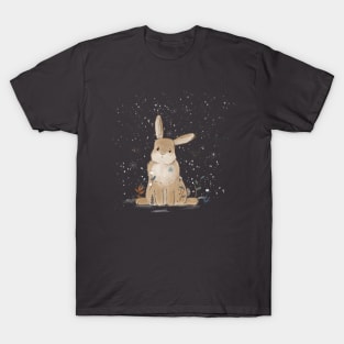 Winter flowers bunny T-Shirt